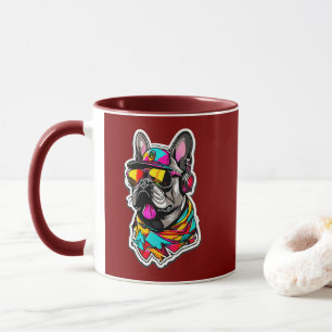 Caneca Colorful French Bulldog Style