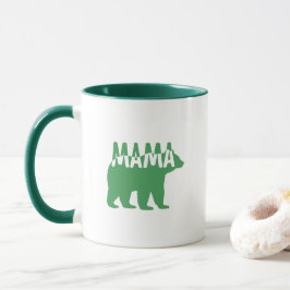 Caneca Colorful Mama Bear Silhouette Art