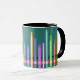 Caneca colorful soundwaves