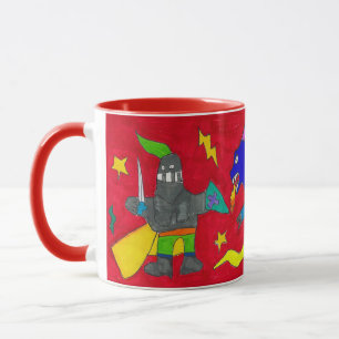 Caneca Colorida "Cavaleiros de Armadura Brilhante"