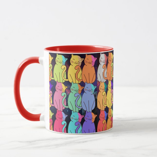 Caneca Colorida Combo Mug com muitos Gatos 2022 setembro (Esquerda)