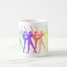 Caneca colorida da dança do balé