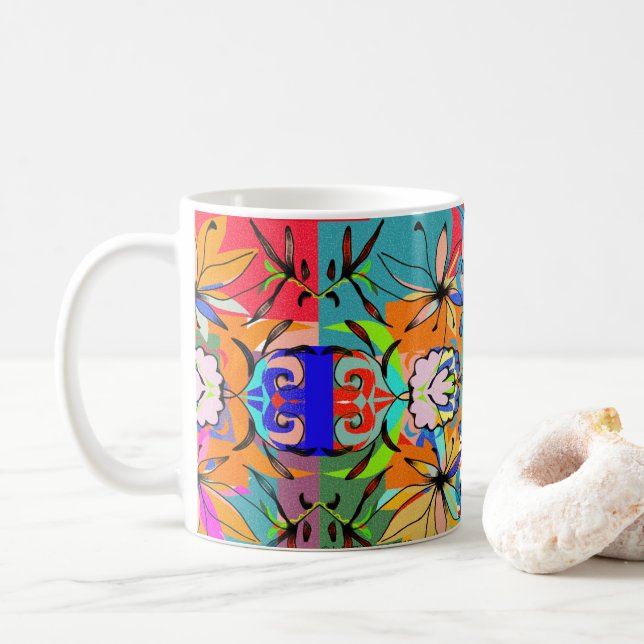Caneca colorida da felicidade (Com Donut)