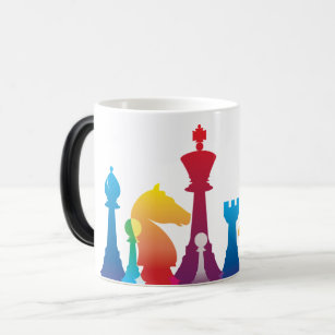 Peça de Xadrez Rei Rainha Bispo Decoração Cerâmica Café