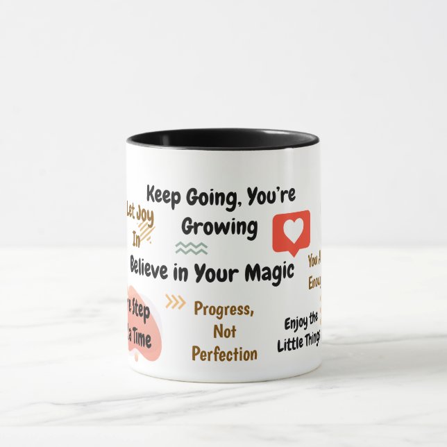 Caneca Colorida de Afirmações Positivas para a Men (Centro)