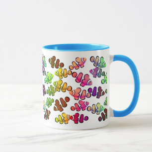 Caneca colorida de Clownfish do recife de corais
