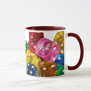 Caneca Colorida Dice Mug