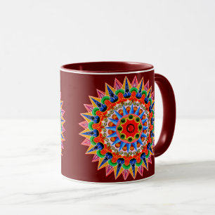 Caneca Colorida Folcllore Design Mug
