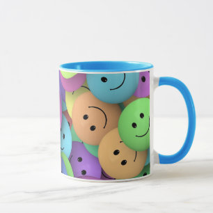 Caneca Colorida Happy Faces Emoji Art