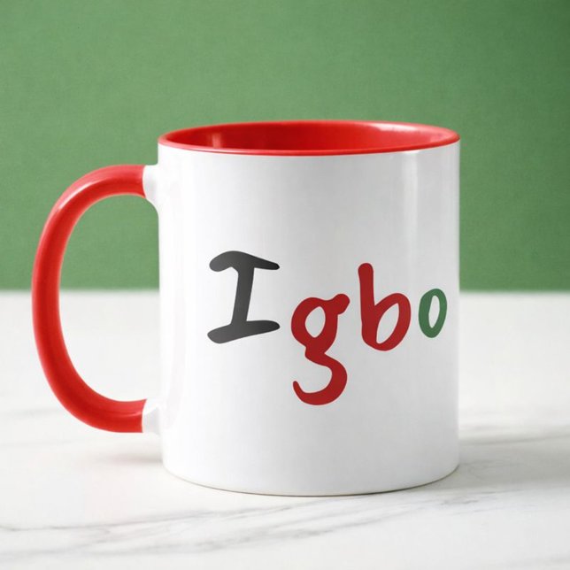 Caneca Colorida Igbo Pan African (Criador carregado)