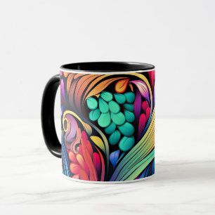 Caneca Colorida Paisley Pattern