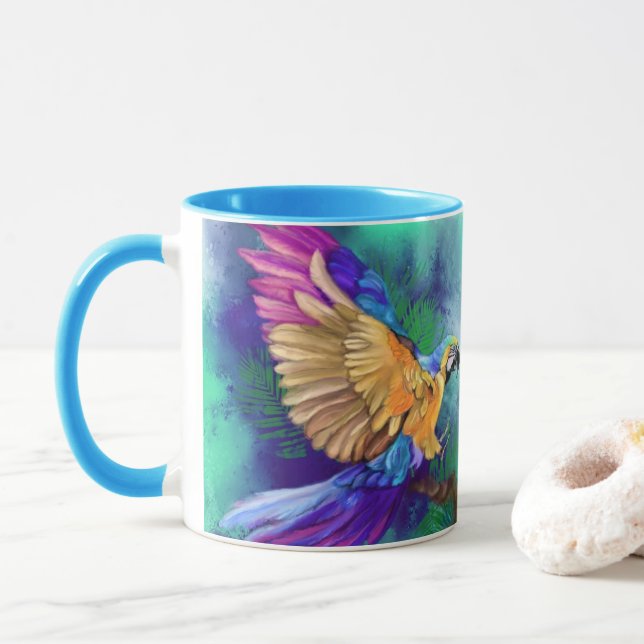 Caneca Colorida Parrot Mug (Com Donut)