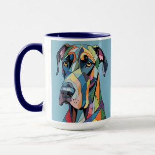 Caneca Colorido Cubista Grande Dane