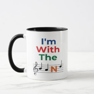 Caneca Colorido Estou com a Banda Música Nota humor Músic