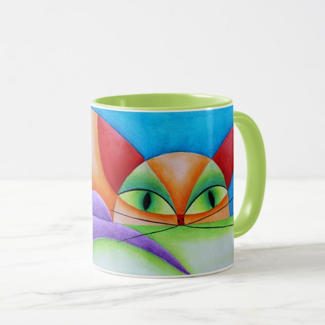 Caneca Colorido gato (Frente Esquerda)