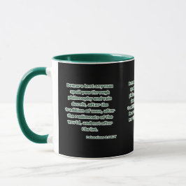 Caneca Colossianos 2:8 Bíblia KJV Verso Dois Toneladas