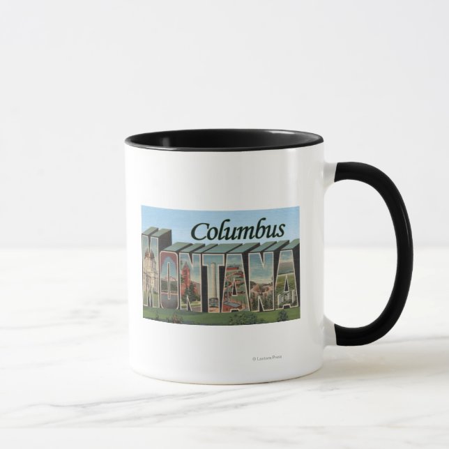 Caneca Columbus, Montana - Cenas com Letras Grandes (Direita)