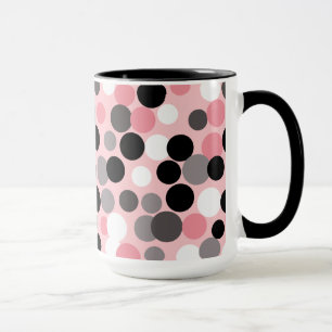 Caneca Coluna de Bolinhas, cor-de-rosa e cor-de-rosa