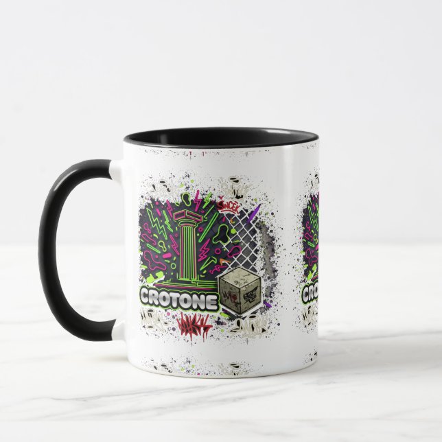 Caneca Coluna de Crotone Graffiti Neon Urbano (Esquerda)