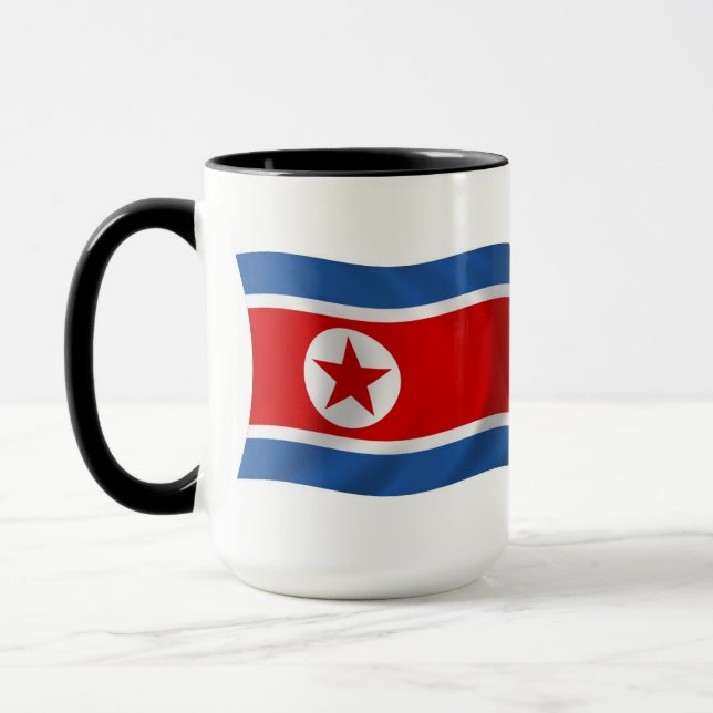 Caneca com a Bandeira da Coreia do Norte (Esquerda)