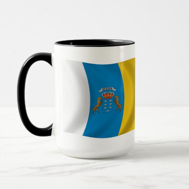 Caneca com a Bandeira das Ilhas Canárias (Esquerda)
