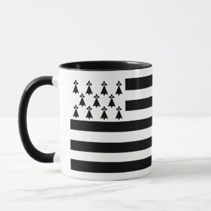 Caneca com a bandeira de Brittany (France)