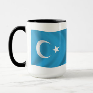 Caneca com a Bandeira de Xinjiang Uigur