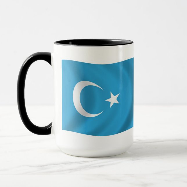 Caneca com a Bandeira de Xinjiang Uigur (Esquerda)