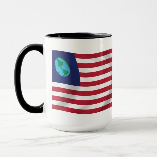 Caneca com a Bandeira dos Estados Unidos da Terra (Esquerda)