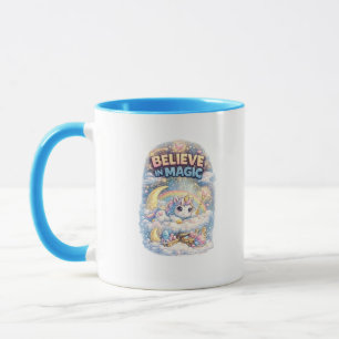 Caneca com Acabamento em Unicórnio Mágico