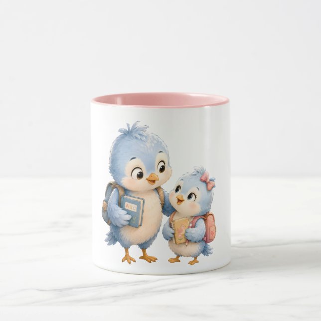 Caneca com Acento Rosa Irmãos de Pássaros (Centro)