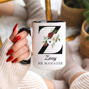 Caneca com Alfabeto de Monograma Personalizado par