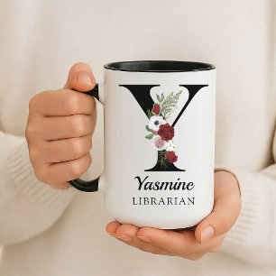 Caneca com Alfabeto de Monograma Personalizado par