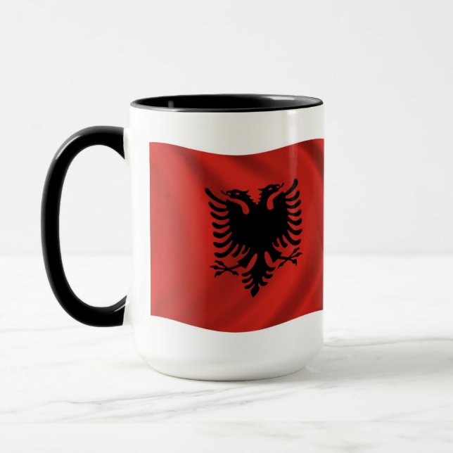 Caneca com Bandeira da Albânia (Esquerda)