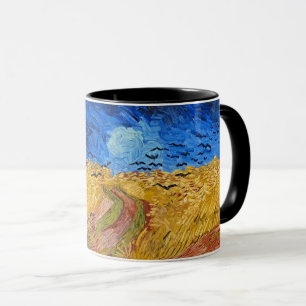 Caneca com Campo de Trigo com Corvos de Van Gogh