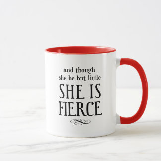 Caneca com Citação de Shakespeare Pequena Mas Fero