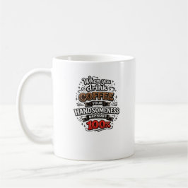 Caneca com Citação Divertida de Café