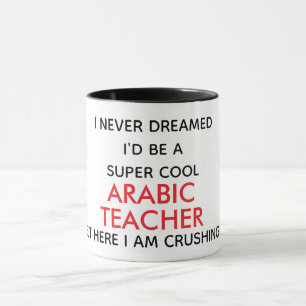 Caneca com Citação Divertida de Professor de Árabe