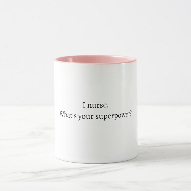 Caneca com citação engraçada de enfermeira (Centro)