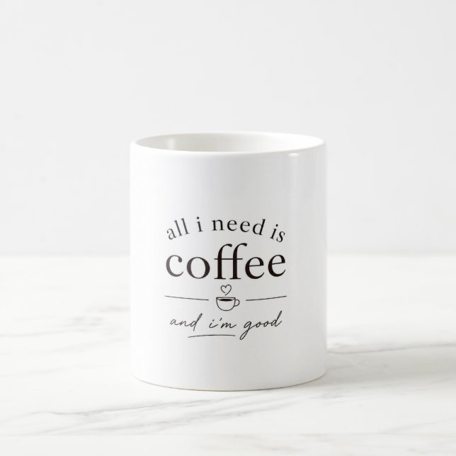 Caneca com Citação Simples de Café ☕ Design Estéti (Centro)