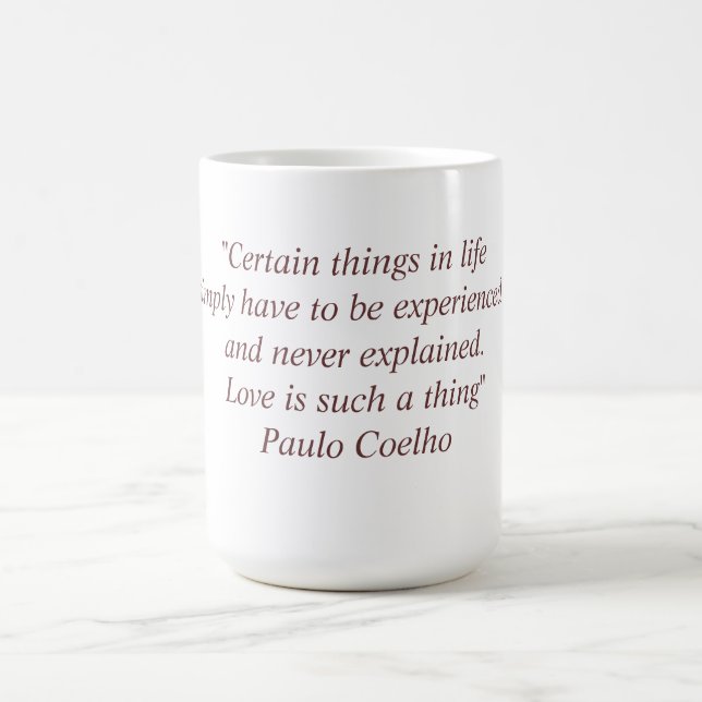 Caneca com citações de Paulo Coelho (Centro)
