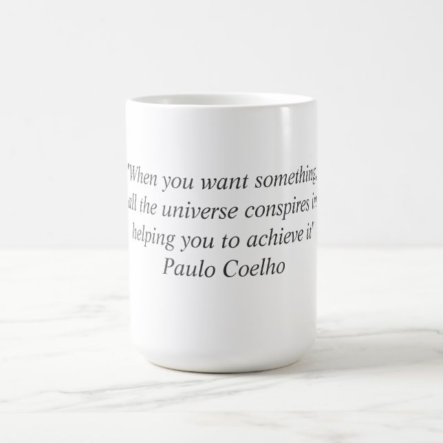 Caneca com citações de Paulo Coelho (Centro)