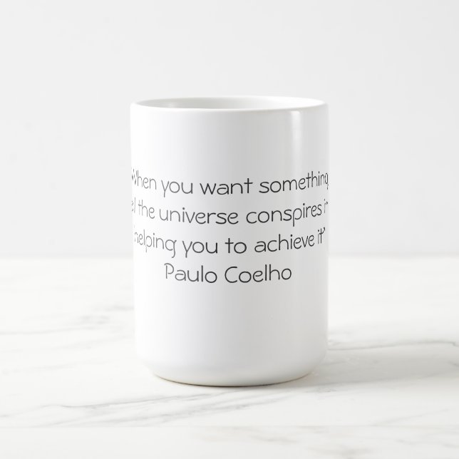 Caneca com citações de Paulo Coelho (Centro)
