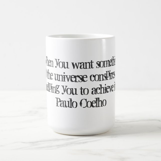 Caneca com citações de Paulo Coelho (Centro)