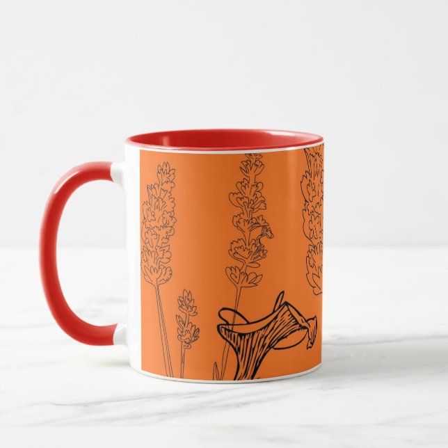 Caneca com cores vibrantes e flores silvestres (Esquerda)