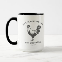 Caneca com Desenho de Casa de Fazenda de Galinhas