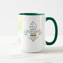 Caneca com Design Artístico Fleur de Lis do Mardi