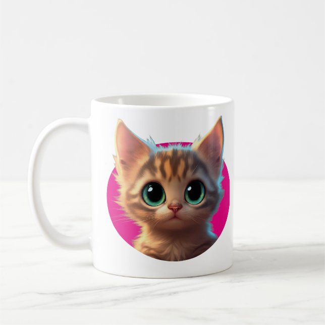 Caneca com design de gato-gato-de-gato (Esquerda)