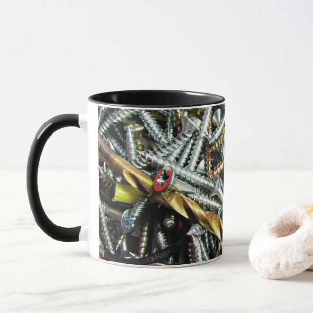 Caneca com design dos parafusos (Com Donut)