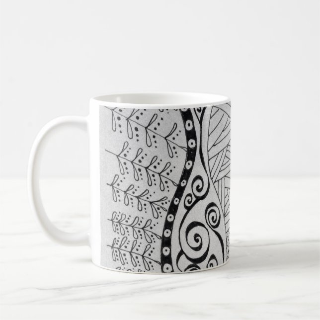 Caneca com design preto e branco (Esquerda)